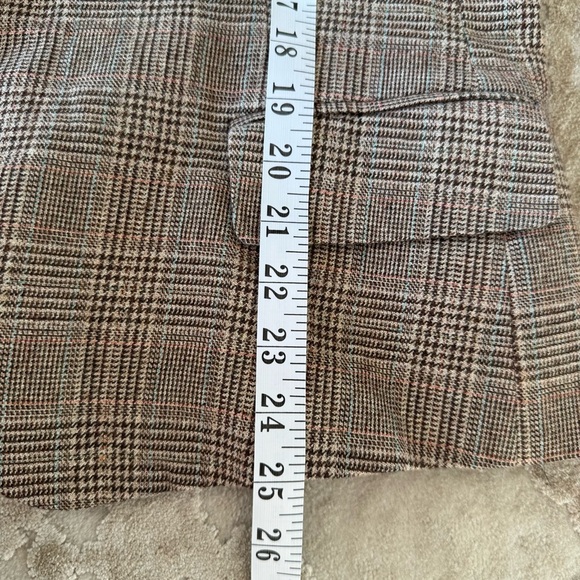 90s Plaid WoolBlend Blazer Jones New York Essentials Size 16 Preppy Academia - Picture 4 of 7
